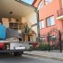 Moving truck loaded with furniture